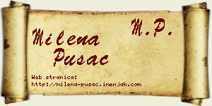 Milena Pušac vizit kartica